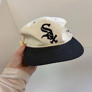 Vintage Chicago White Sox Starter SnapBack Hat Cap Comiskey Park 1990's Cotton